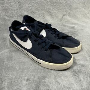 Nike Court‎ Legacy Canvas Low Top Lace Up Sneakers Blue CW6539-401 Mens Size 9.5